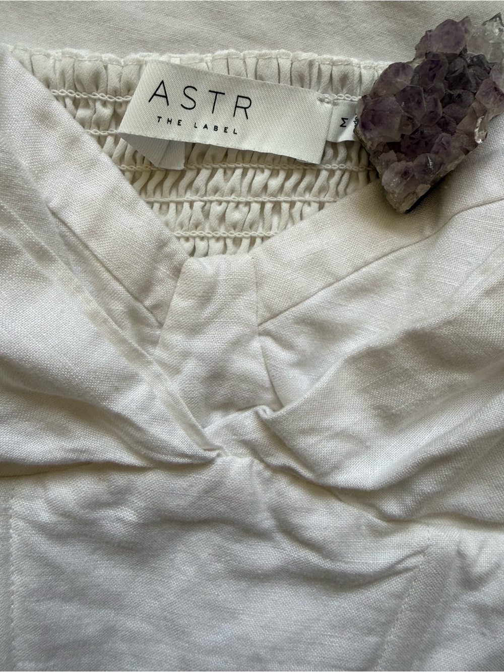 ASTR Estella Corset White Linen Blend Sleeveless Midi Dress Size Medium Revolve - Picture 15 of 16